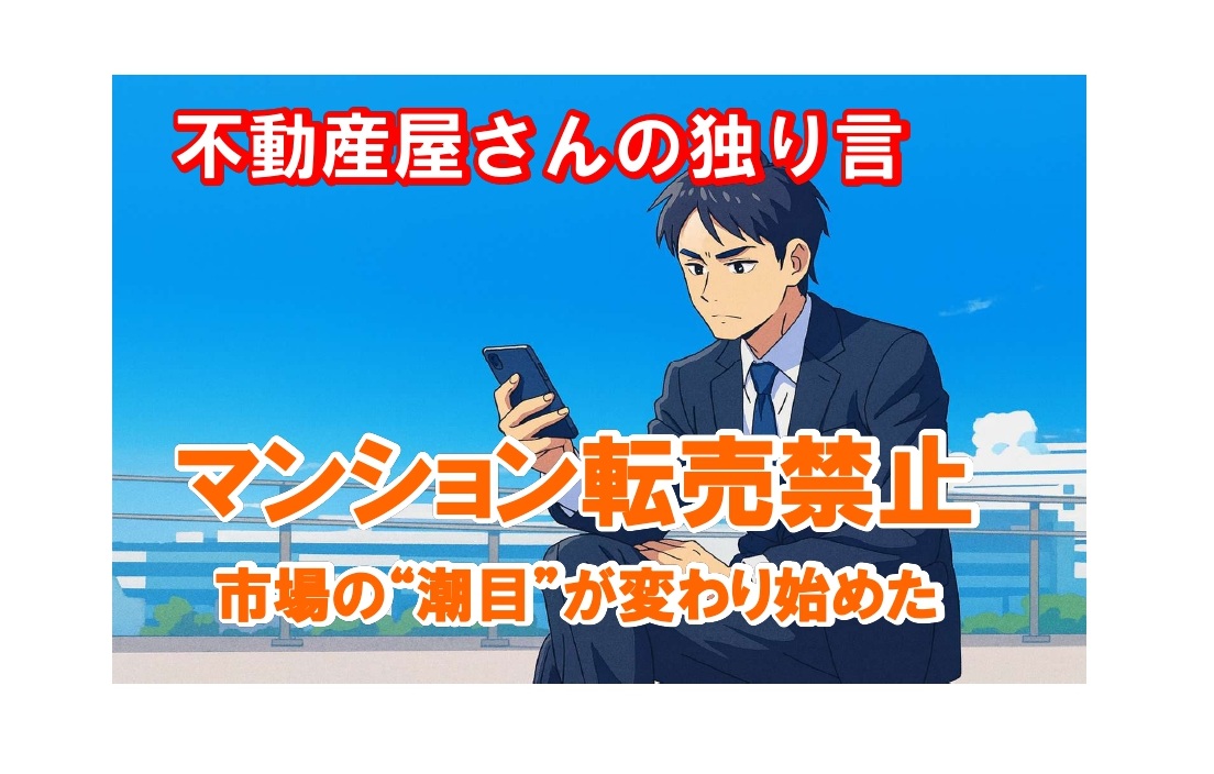 不動産屋さんの独り言。また一つ“潮目の変化”が来たかな？マンション